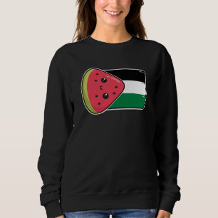 Cute Palestine flag with watermelon-Free Palestin Sweatshirt