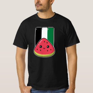 Cute Palestine flag with watermelon-Free Palestin  T-Shirt