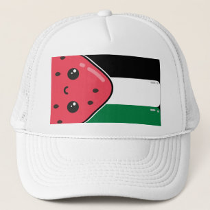 Cute Palestine flag with watermelon-Free Palestin Trucker Hat