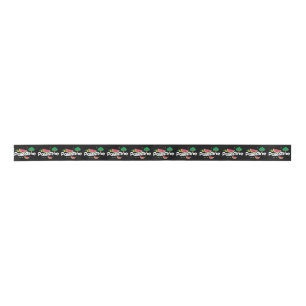 Cute Palestine word surrounded by watermelons tree Satin Ribbon