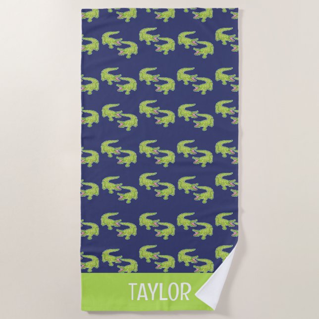 Cute Palm Beach Alligators Towel (Front)