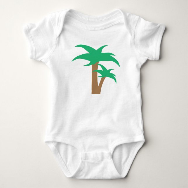 Cute Palm Tree Baby Bodysuit (Front)