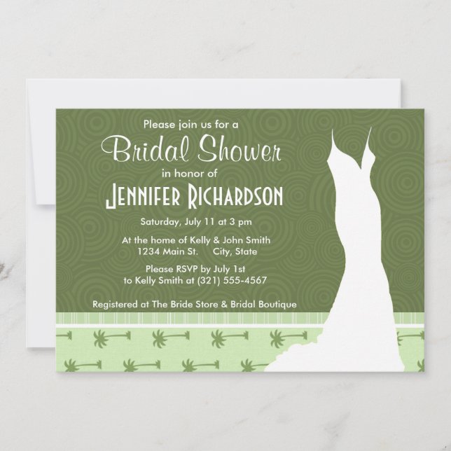 Cute Palm Tree Pattern Invitation (Front)