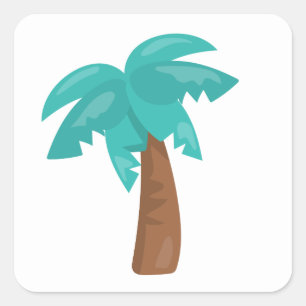 Cute Palm Tree Square Sticker