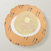 Cute Pancake Dripping Syrup Breakfast