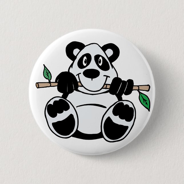 Cute Panda 6 Cm Round Badge (Front)