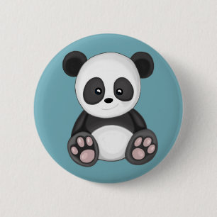 Cute Panda 6 Cm Round Badge