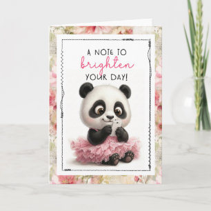 Cute Panda A Note To Brighten Your Day Card