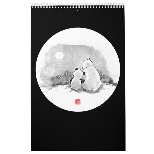 Cute Panda And Polar Bear Animal Lover Calendar (Cover)