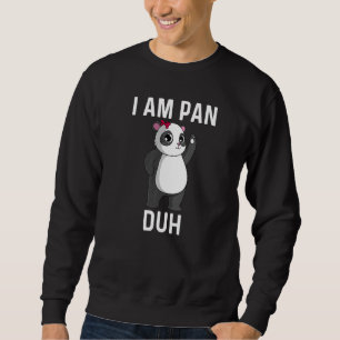 Cute Panda Art For Men Women Red Giant Forest Bamb Sweatshirt