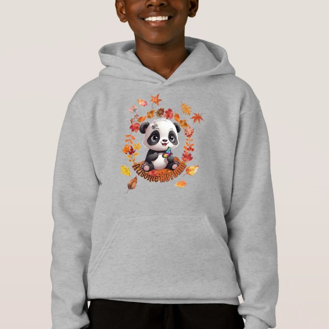 Cute Panda “Ausome Autumn” – Fall Autism Awerness (Front)