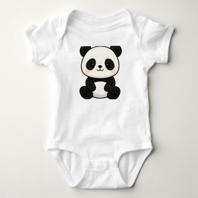 Cute Panda Baby  Bodysuit (Front)