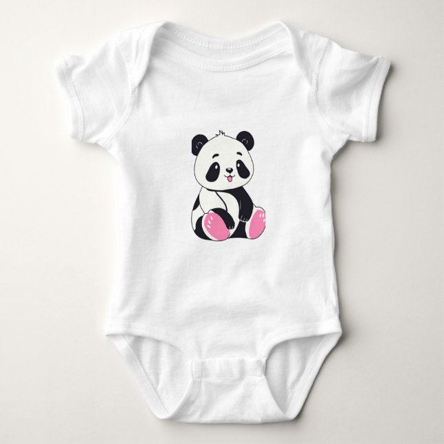 CUTE PANDA BABY BODYSUIT (Front)