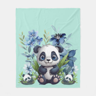 Cute Panda Baby Fleece Blanket