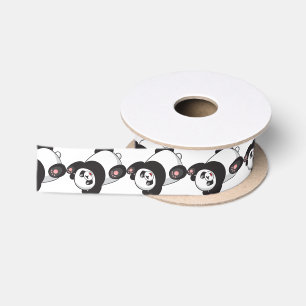 Cute Panda Baby Love Satin Ribbon
