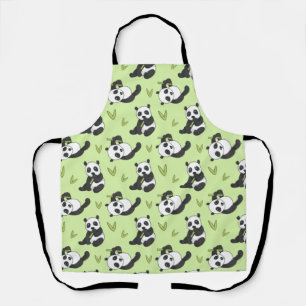 Cute Panda bamboo Animal Pattern Gift Cute Summer Apron
