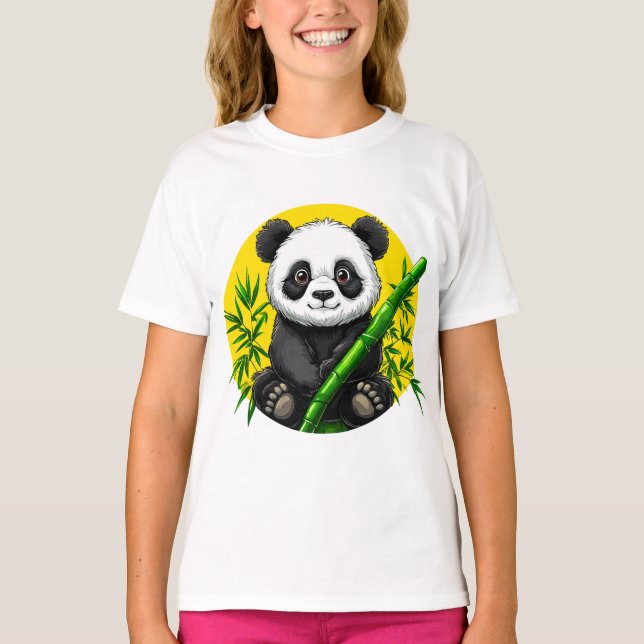 🐼 Cute Panda Bamboo Kids Gift ✨ T-Shirt (Front)
