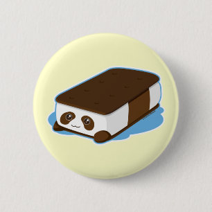 Cute Panda Bar Ice Cream 6 Cm Round Badge