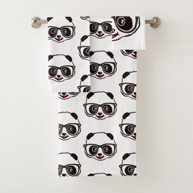 Cute Panda Bath Towel Set (Insitu)