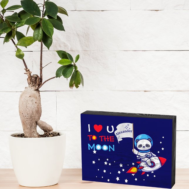 Cute Panda Bear Astronaut On Rocket Ship Kids  Photo Block (Creator Uploaded)
