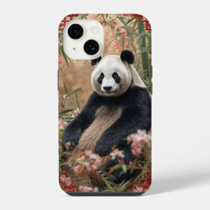 Cute Panda Bear Bamboo Art iPhone 14 Case