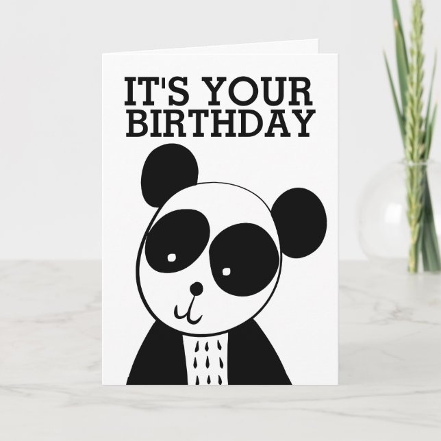 CUTE PANDA BEAR BIRTHDAY CARDS (Front)
