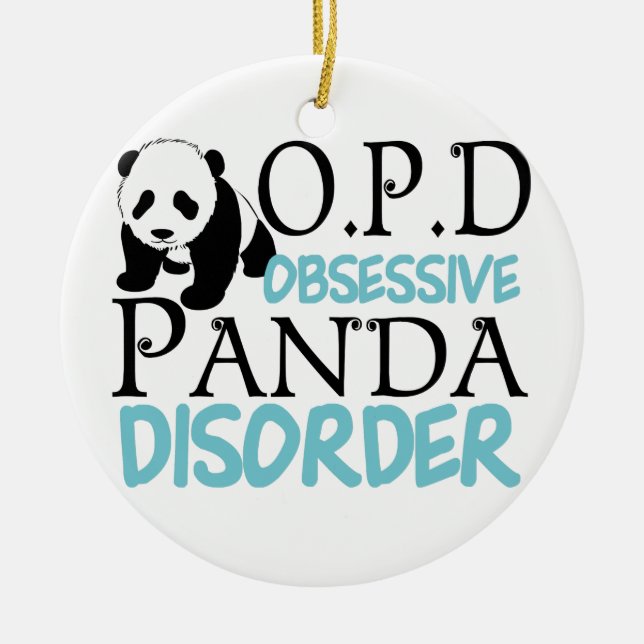 Cute Panda Bear Ceramic Tree Decoration (Front)