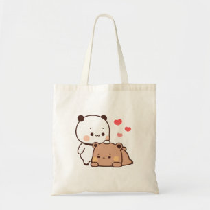 Cute Panda bear couple hugging, bubu and dudu love Tote Bag