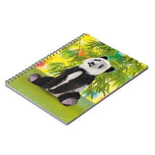 Cute Panda Bear Cub Kawaii Animal Lover Gift Spiral Notebook
