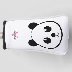 Cute panda bear custom Monogram  Golf Head Cover