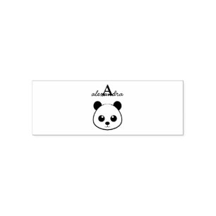 Cute panda bear custom Monogram  Self-inking Stamp