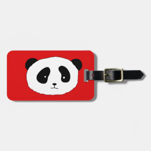 Cute Panda Bear faces Modern Fun by LeahG Luggage Tag