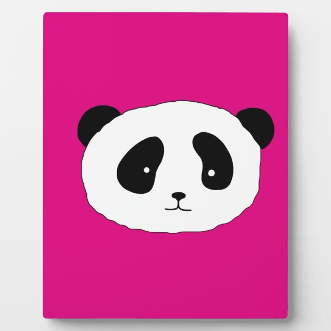 Cute Panda Bear faces Modern Fun by LeahG Plaque (Front)