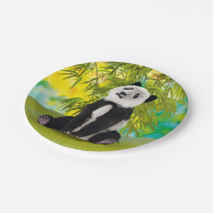Cute Panda Bear Kawaii Animal Lover Perfect Gift Paper Plate
