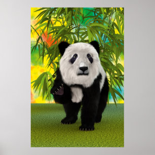 Cute Panda Bear Kawaii Animal Lover Perfect Gift Poster