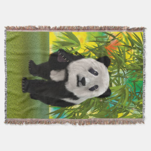 Cute Panda Bear Kawaii Animal Lover Perfect Gift Throw Blanket