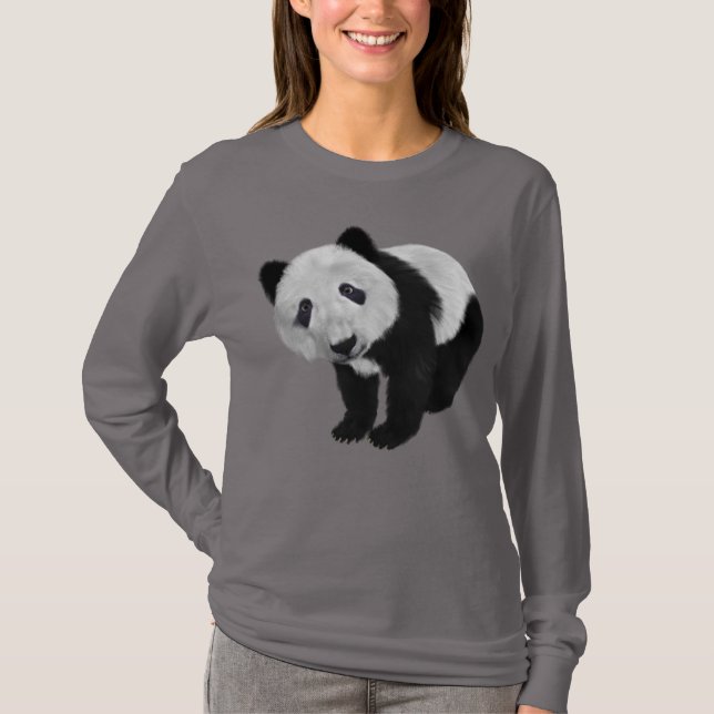CUTE PANDA BEAR LADIES T-SHIRTS (Front)