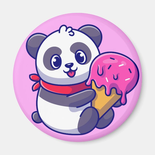 Cute Panda Bear Magnet (Front)