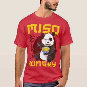 Cute Panda Bear Miso Hungry Pun Kawaii T-Shirt