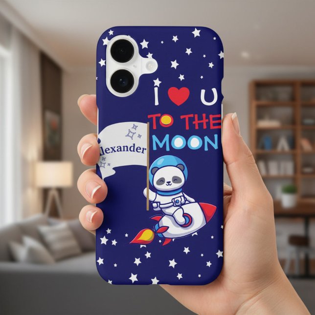 Cute Panda Bear On Rocket Ship Kids Personalised (Creator Uploaded)