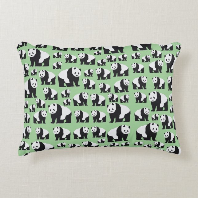Cute Panda Bear Pattern Decorative Cushion (Front)