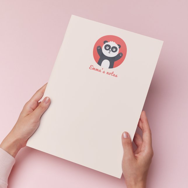 Cute Panda Bear - Personalised Kids Notepad (Creator Uploaded)