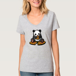 Cute Panda Bear Pizza Lover Animal T-Shirt