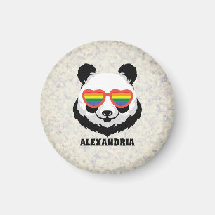 Cute Panda Bear Rainbow LGBTQ Magnet