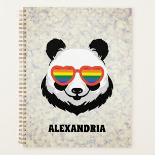 Cute Panda Bear   Rainbow   LGBTQ Planner