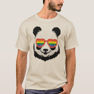 Cute Panda Bear Rainbow LGBTQ T-Shirt