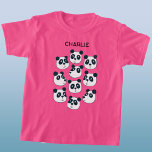Cute Panda Bear T-Shirt<br><div class="desc">Fun little panda bears to make any conservation minded animal lover smile.  Original art by Nic Squirrell.</div>