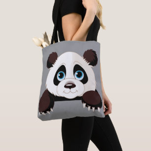 Cute Panda Bear Tote Bag