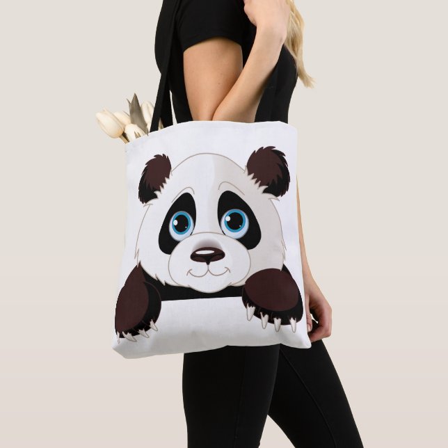 Cute Panda Bear Tote Bag (Close Up)