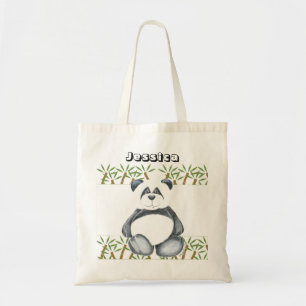 Cute Panda Bear Tote Bag